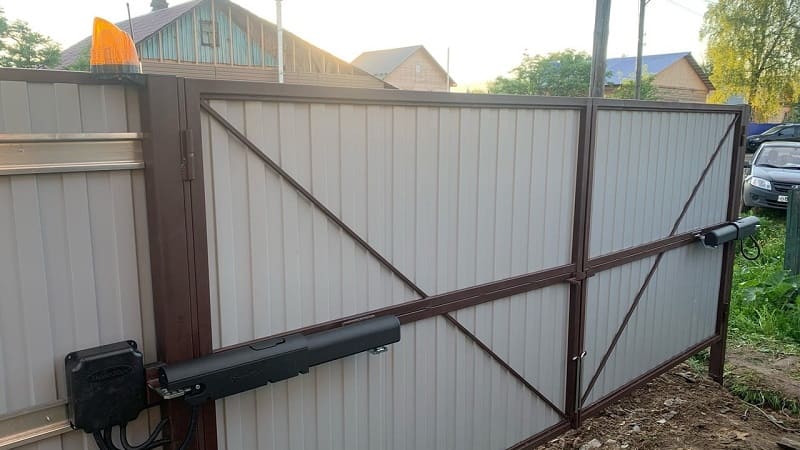 Распашные ворота с автоматикой, г. Сыктывкар